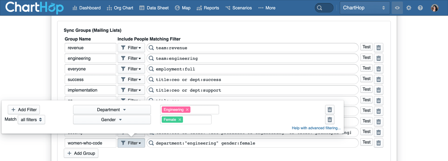 Distribution List setup